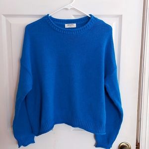Brand new Zenana 100% cotton sweater, ocean blue color
